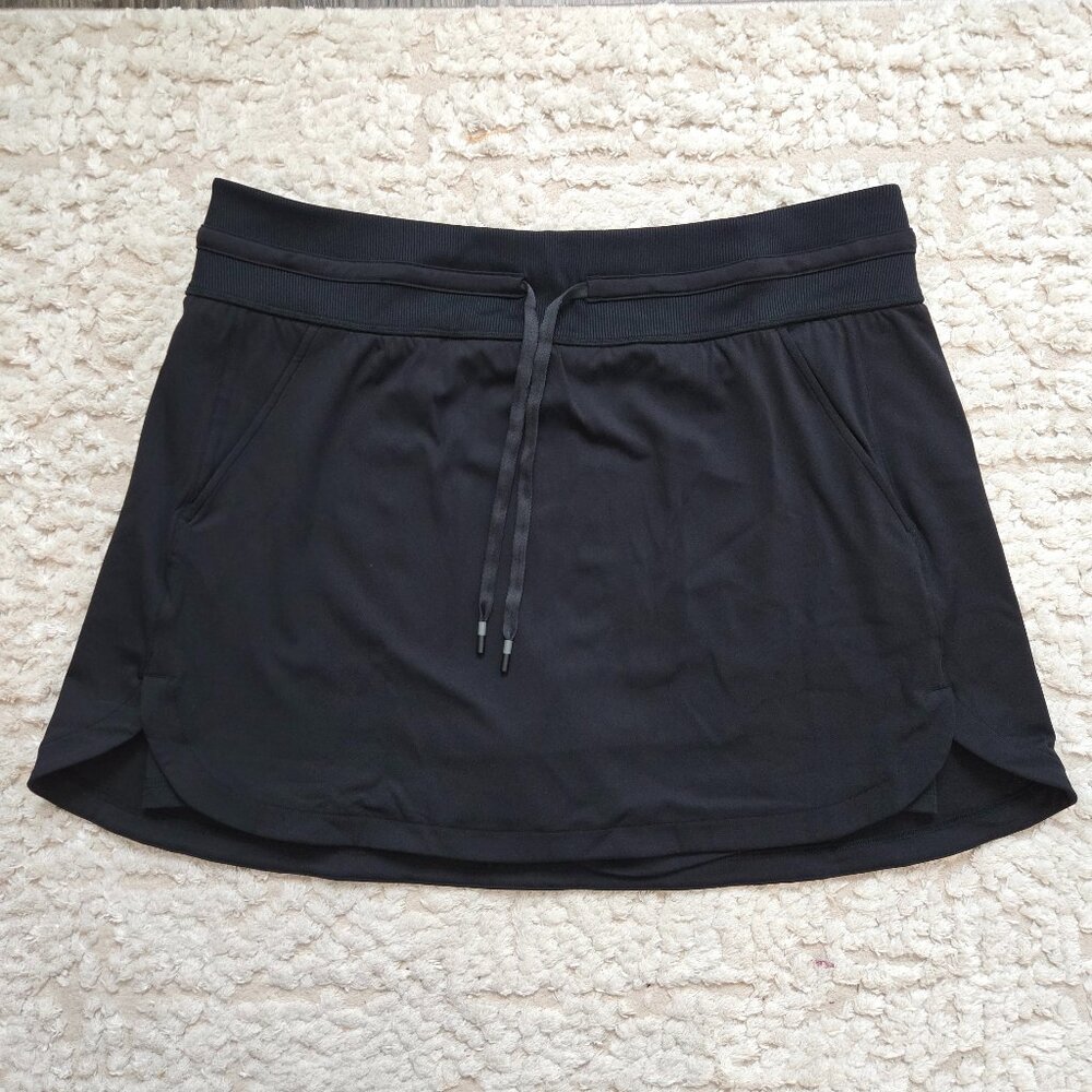 Travis Mathew Moveknit Tie Golf Skort Pull On Elastic Wasit Black Size XL